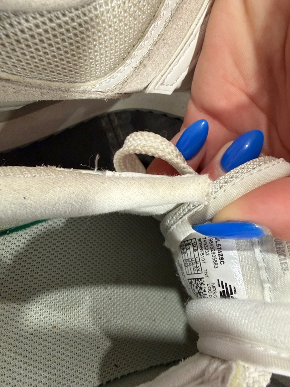 New Balance Women's Light Beige and White Casual Sneakers - Picture 5 of 5